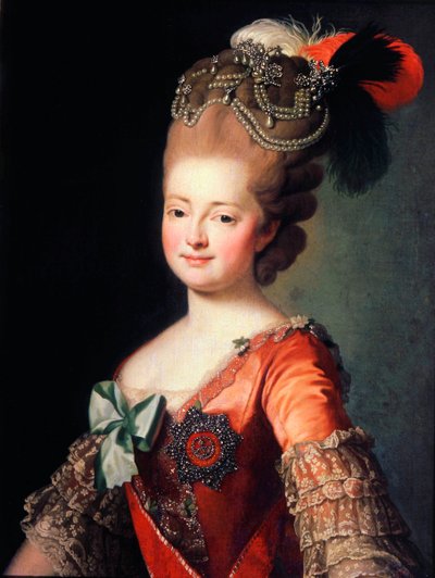 Portrett av keiserinne Maria Feodorovna, slutten av 1700- eller begynnelsen av 1800-tallet av Unbekannt