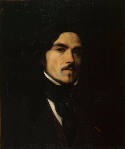 Portrett av Eugène Delacroix 1798-1863, ca. 1840. av Unbekannt