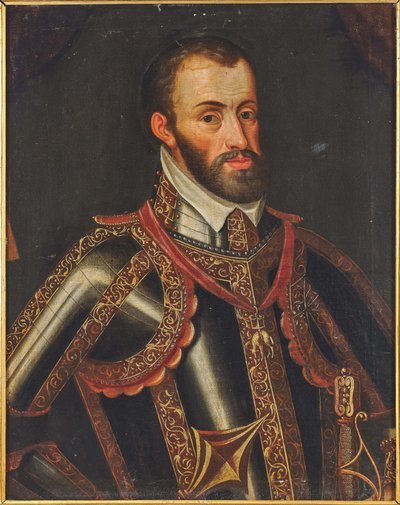 Portrett av Ferdinand II 1529-1595, erkehertug av Østerrike. av Unbekannt