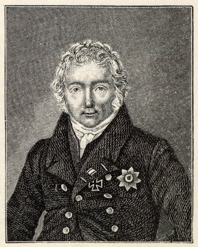Portrett av Friedrich von Motz 1775-1830. av Unbekannt