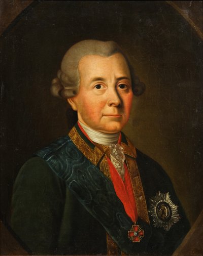 Portrett av Fjodor Ivanovich Wadkowski 1712-1783 av Unbekannt