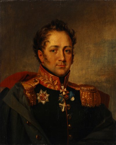 Portrett av general Alexander Alexandrovich Pisarev 1780-1848, første kvartal av 1800-tallet. av Unbekannt
