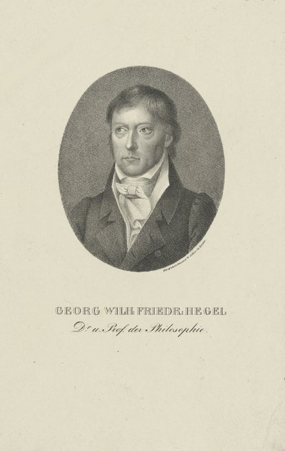 Portrett av Georg Wilhelm Friedrich Hegel 1770-1831. av Unbekannt