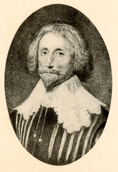 Portrett av George Sandys, med kuttet dublett og Vandyke-krage, c1610-1630, 1937. av Unbekannt