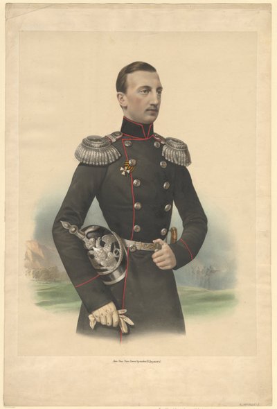 Portrett av storhertug Nikolai Nikolayevich av Russland 18311891, 1860 av Unbekannt