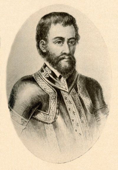 Portrett av Hernando De Soto, som viser spansk rustning fra 1500-tallet, c1520-1540, 1937. av Unbekannt