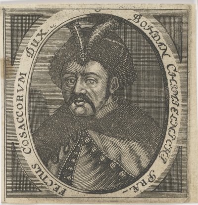 Portrett av Hetman Bohdan Khmelnytsky 1595-1657, etter 1650. av Unbekannt