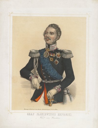 Portrett av Ivan Fyodorovich Paskevich, greve av Erivan, visekonge av kongeriket Polen, 1850 av Unbekannt