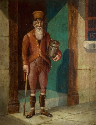 Portrett av James Guidney, kjent som Jimmy the Rockman, 1782-1866, [udatert, tidlig på 1800-tallet]. av Unbekannt