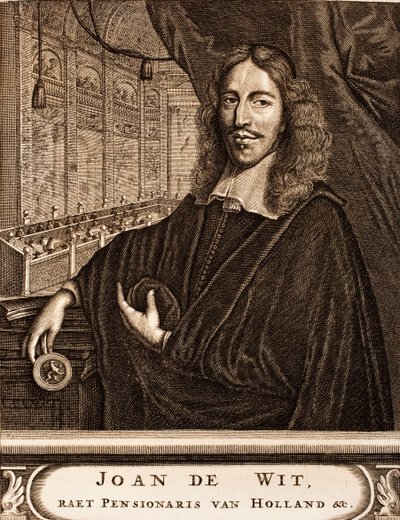 Portrett av Johan de Witt 1625-1672 Fra: Krigsscene, 1675. av Unbekannt