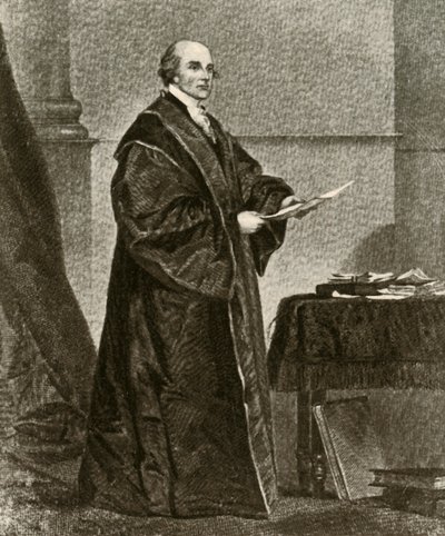 Portrett av John Jay i sine kapper som første sjefsjef i USA, c1780, 1937. av Unbekannt