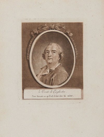 Portrett av Joseph Balsam, greve av Cagliostro, 1700-tallet. av Unbekannt