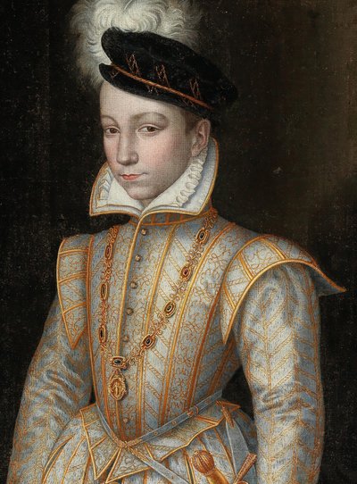Portrett av kong Charles IX av Frankrike 1550-1574, ca. 1560. av Unbekannt