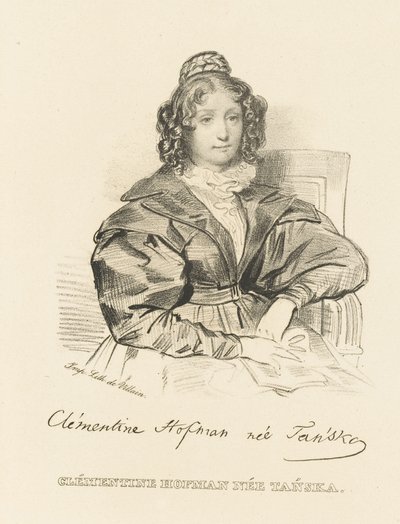 Portrett av Klementyna Hoffmanowa 1798-1845, ca. 1840. av Unbekannt