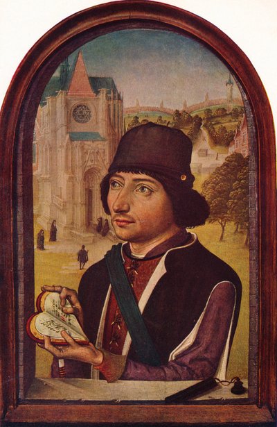 Portrett av Louis XI, c1456-58 av Unbekannt