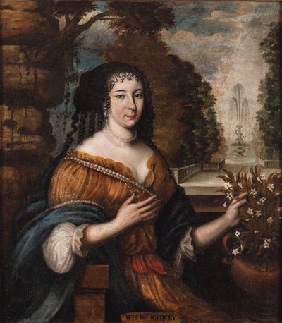 Portrett av Madeleine de Scudéry 1607-1701, 1600-tallet. av Unbekannt