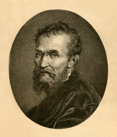 Portrett av Michelangelo Buonarroti, 1881. av Unbekannt