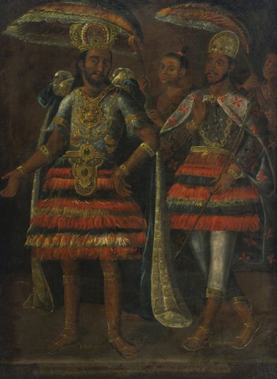 Portrett av Moctezuma og Cuauhtémoc, 1600-tallet av Unbekannt