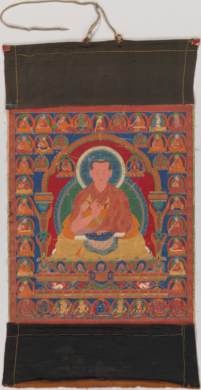 Portrett av Munchen Sangye Rinchen, den åttende abbeden av Ngor-klosteret, sent på 1500-tallet. av Unbekannt