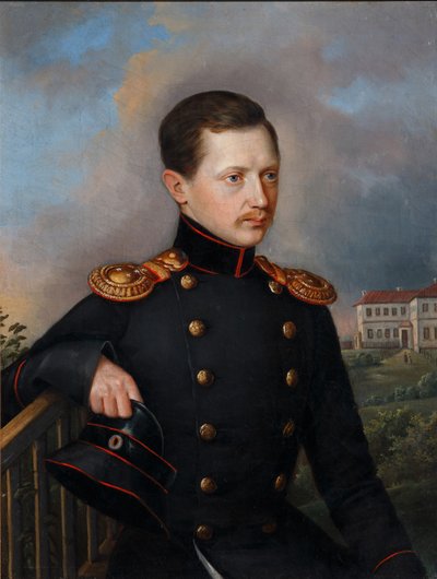 Portrett av Nikolai Semyonovich Korsakov 1819-1889, ca. 1849 av Unbekannt