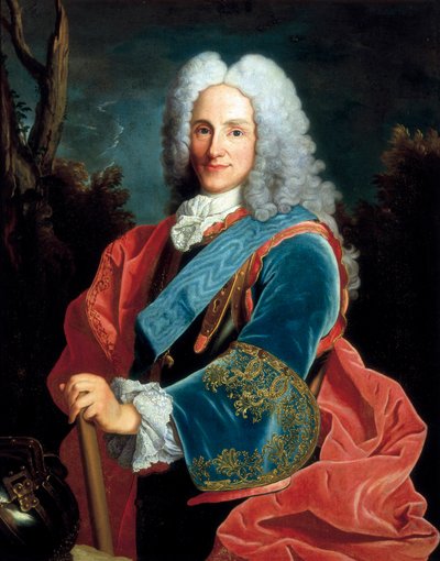 Portrett av Filip V, konge av Spania (1683-1746). Anonymt maleri, barokkkunst. olje på lerret. av Unbekannt