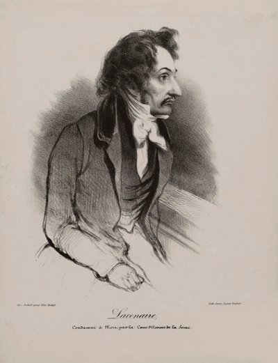 Portrett av Pierre-Francois Lacenaire, 1835. av Unbekannt