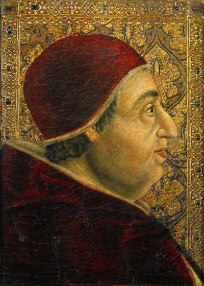 Portrett av pave Alexander VI 1431-1503, 1490-tallet. av Unbekannt