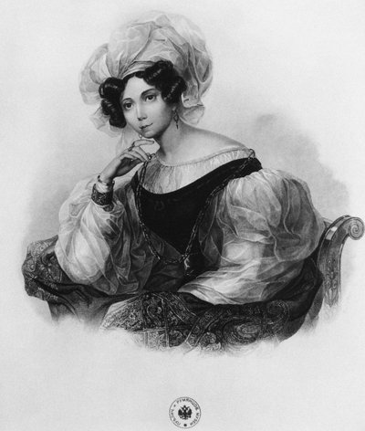 Portrett av prinsesse Zinaida Alexandrovna Volkonskaya 1792-1862 av Unbekannt