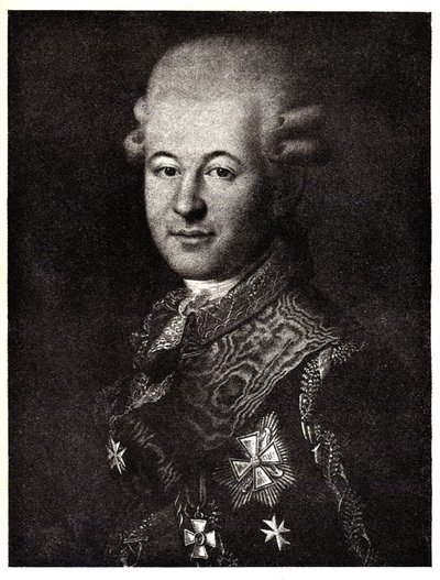 Portrett av Semyon Zorich 1745-1799, Katarina den store-favoritten, tidlig på 1800-tallet. av Unbekannt