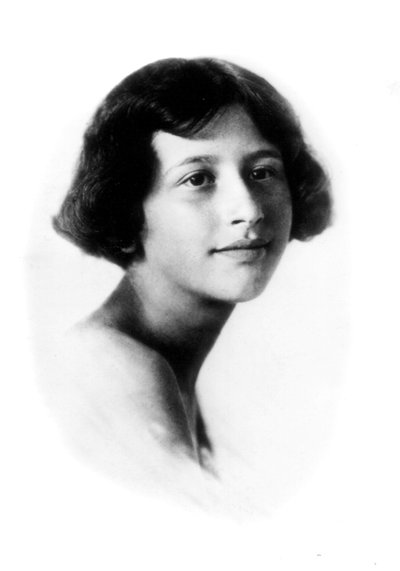 Portrett av Simone Weil (s/hv-bilde) av Unbekannt