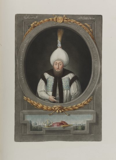 Portrett av Sultan Mustafa III 1717-1774, 1815 av Unbekannt