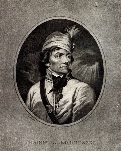 Portrett av Tadeusz Kosciuszko 1746-1817, tidlig på 1800-tallet. av Unbekannt