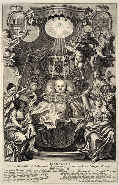 Portrett av tsar Ivan VI Antonovich av Russland 1740-1764, 1740 av Unbekannt