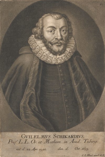 Portrett av Wilhelm Schickard 1592-1635. av Unbekannt