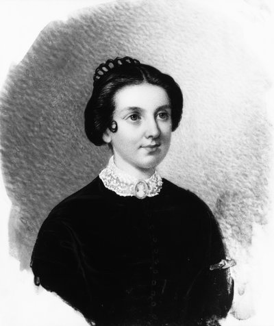 Portrett av en dame, ca. 1850. av Unbekannt