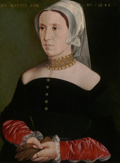 Portrett av en kvinne, 1544. av Unbekannt