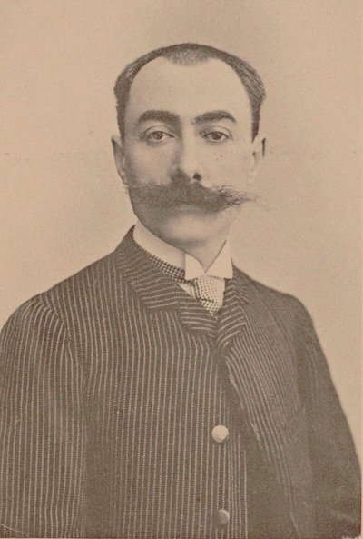 Portrett av pianist og komponist André Messager 1853-1929. av Unbekannt