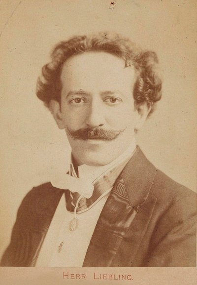 Portrett av pianist og komponist Georg Liebling 1865-1946, ca. 1900 av Unbekannt