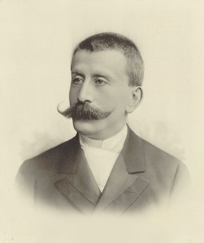 Portrett av pianist og komponist Moritz Moszkowski 1854-1925. av Unbekannt