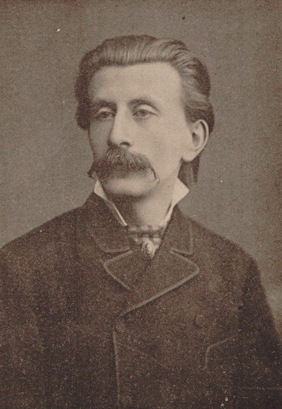 Portrett av pianist og komponist Moritz Moszkowski 1854-1925, ca. 1886-1890. av Unbekannt