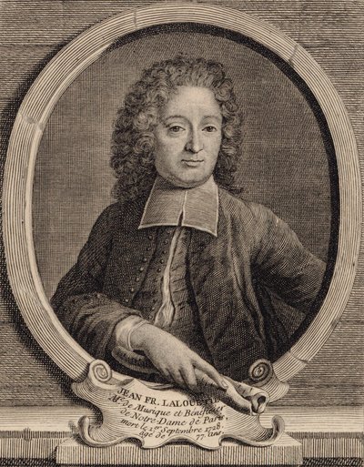 Portrett av komponisten Jean-François Lallouette 1651-1728. av Unbekannt