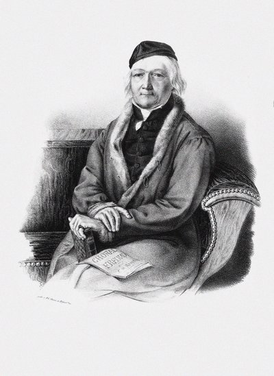 Portrett av komponisten Johann Christian Heinrich Rinck 1770-1846. av Unbekannt
