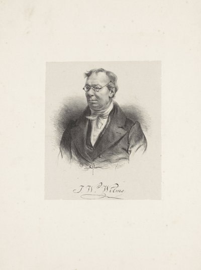 Portrett av komponisten Johann Wilhelm Wilms 1772-1847, 1835. av Unbekannt