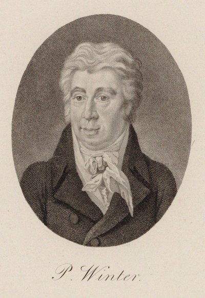 Portrett av komponisten Peter von Winter 1754-1825, ca 1825. av Unbekannt