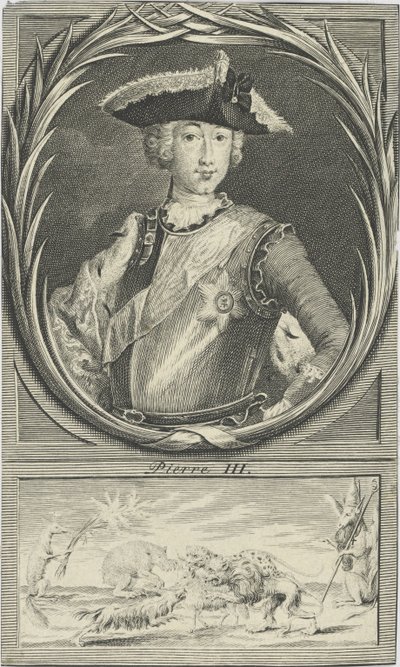 Portrett av tsaren Peter III av Russland 1728-1762, ca. 1750. av Unbekannt