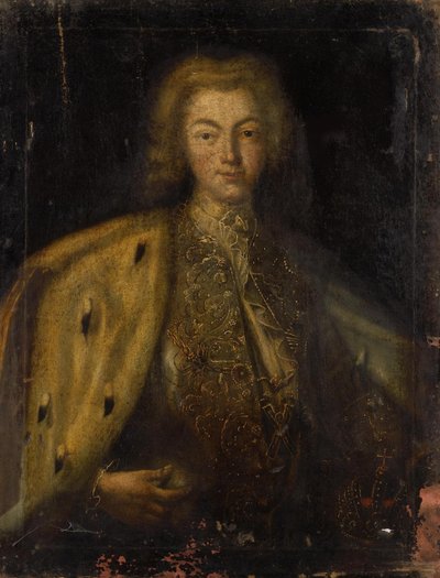 Portrett av tsaren Peter II av Russland 1715-1730, 1700-tallet av Unbekannt