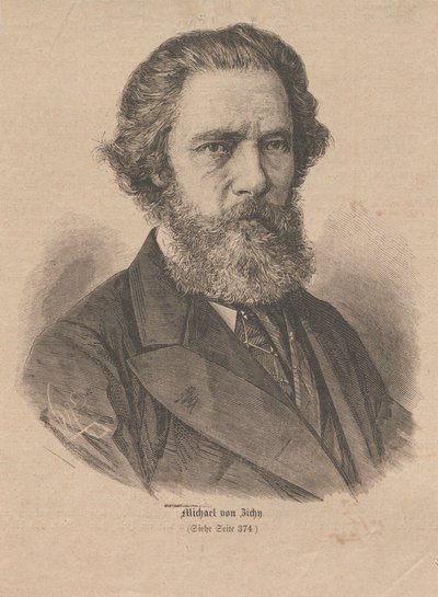 Portrett av kunstneren Mihály Zichy 1827-1906, 1877. av Unbekannt