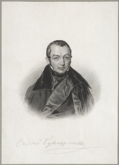 Portrett av forfatteren Faddei Bulgarin 1789-1859, 1841 av Unbekannt