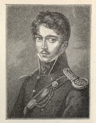 Portrett av forfatteren Theodor Körner 1791-1813. av Unbekannt
