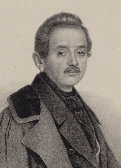 Portrett av komponisten Alexei Fyodorovich Lvov 1798-1870. av Unbekannt